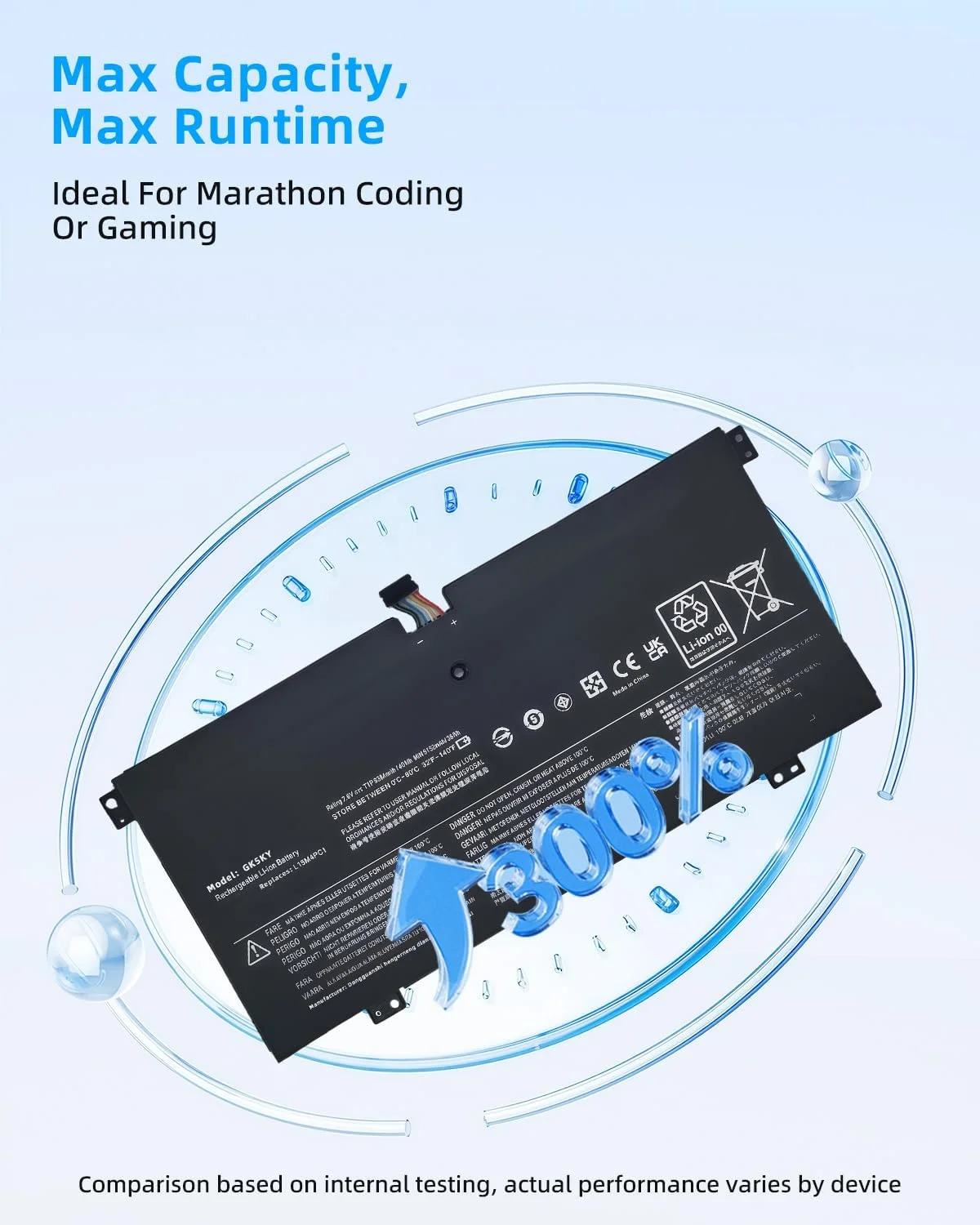 باتری لپ تاپ 40Wh L15M4PC1 جایگزین برای لنوو یوگا 710 710-11ISK 710-11IKB 11.6 اینچی سری نوت بوک L15L4PC1 5B10K90767 5B10K90801 با عملکرد بالا