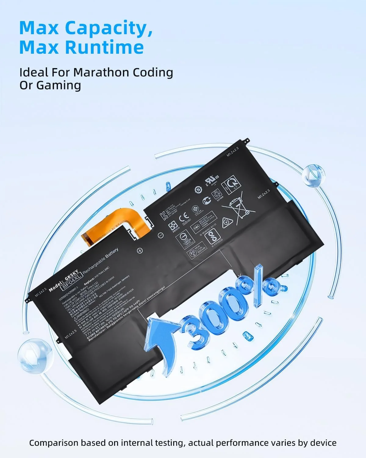 باتری لپ تاپ جایگزین 43.7WH BF04XL برای HP Spectre 13-V101NA 13-V115TU 13-V116TU 13-V117TU TPN-C132 Y7X41EA Y8J11PA Y8J12PA Y8J13PA BF04043XL HSTNN-LB8C با عملکرد بالا