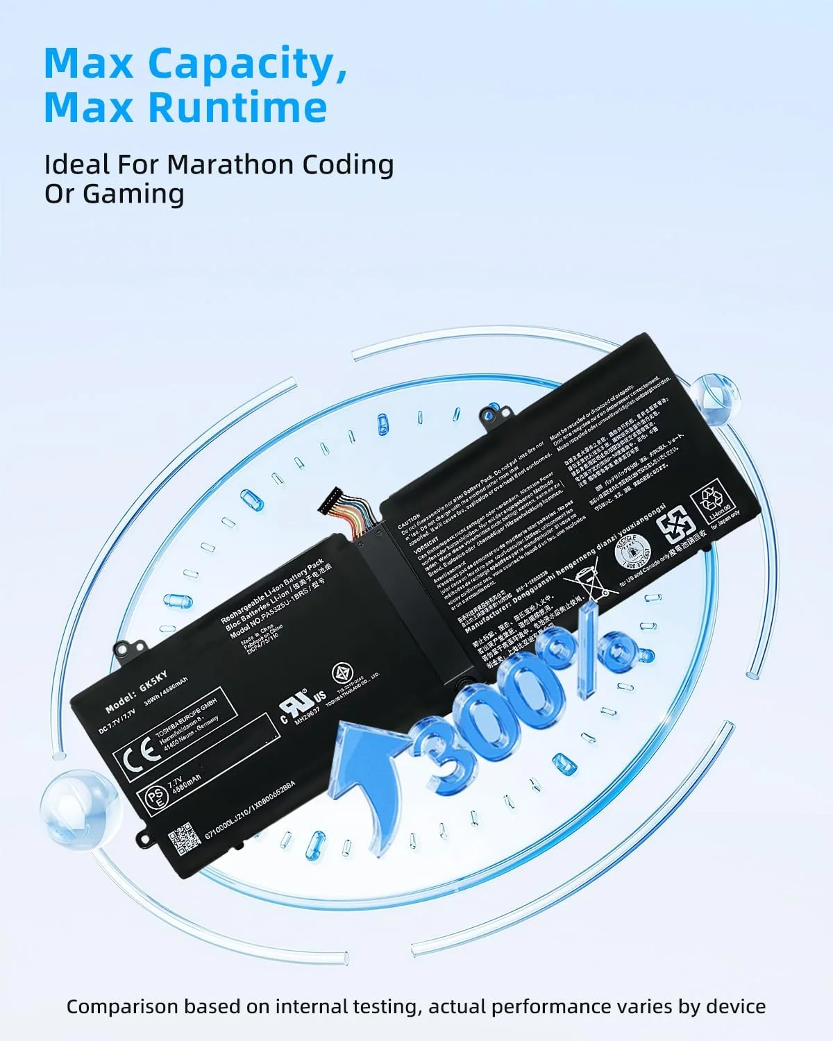 باتری لپ تاپ 36Wh PA5325U-1BRS جایگزین برای توشیبا Portege X30-T-E Port G X30T-E-113 X30T-E-10Q X30T-E-1DP X30T-E-149 X30T-E-176 X30T-E-1E1 X30-13-14M-15 نوت بوک با عملکرد بالا