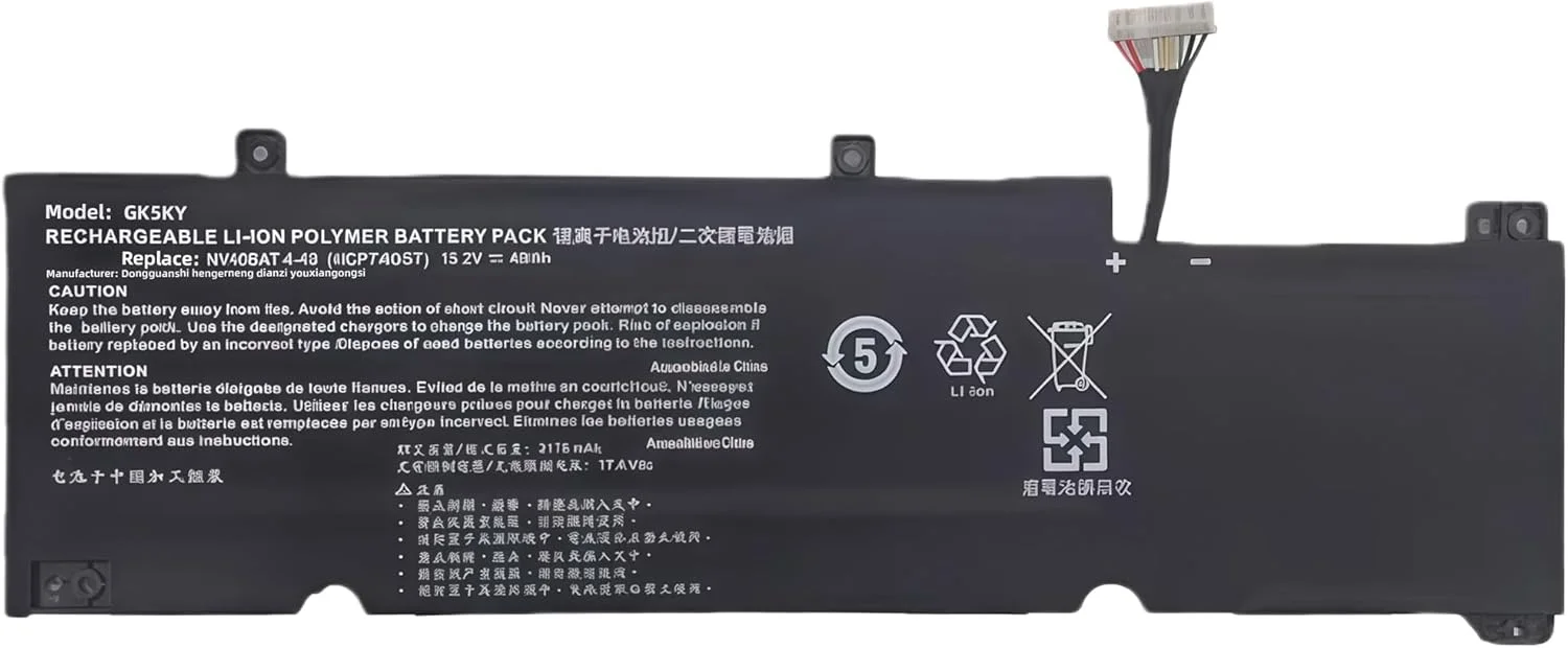 باتری لپ تاپ جایگزین NV40BAT-4-49 4ICP7/60/57 NV40BAT-4 برای Clevo Schenker XMG Core 14 Thunderobot IGER Series با عملکرد بالا