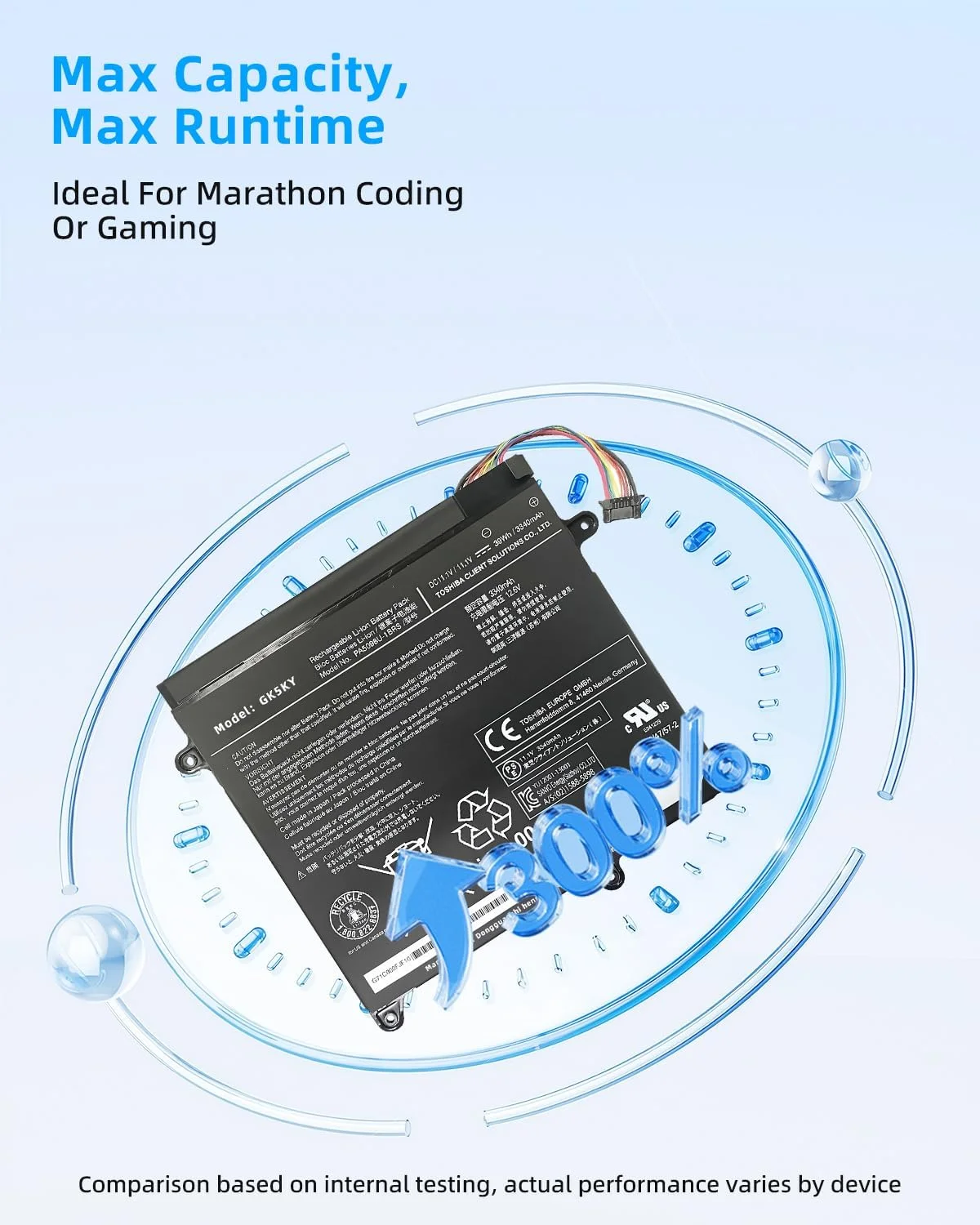 باتری 39Wh PA5098U-1BRS برای توشیبا Portege Z10T Z10T-A Z10T-A1102l با عملکرد بالا