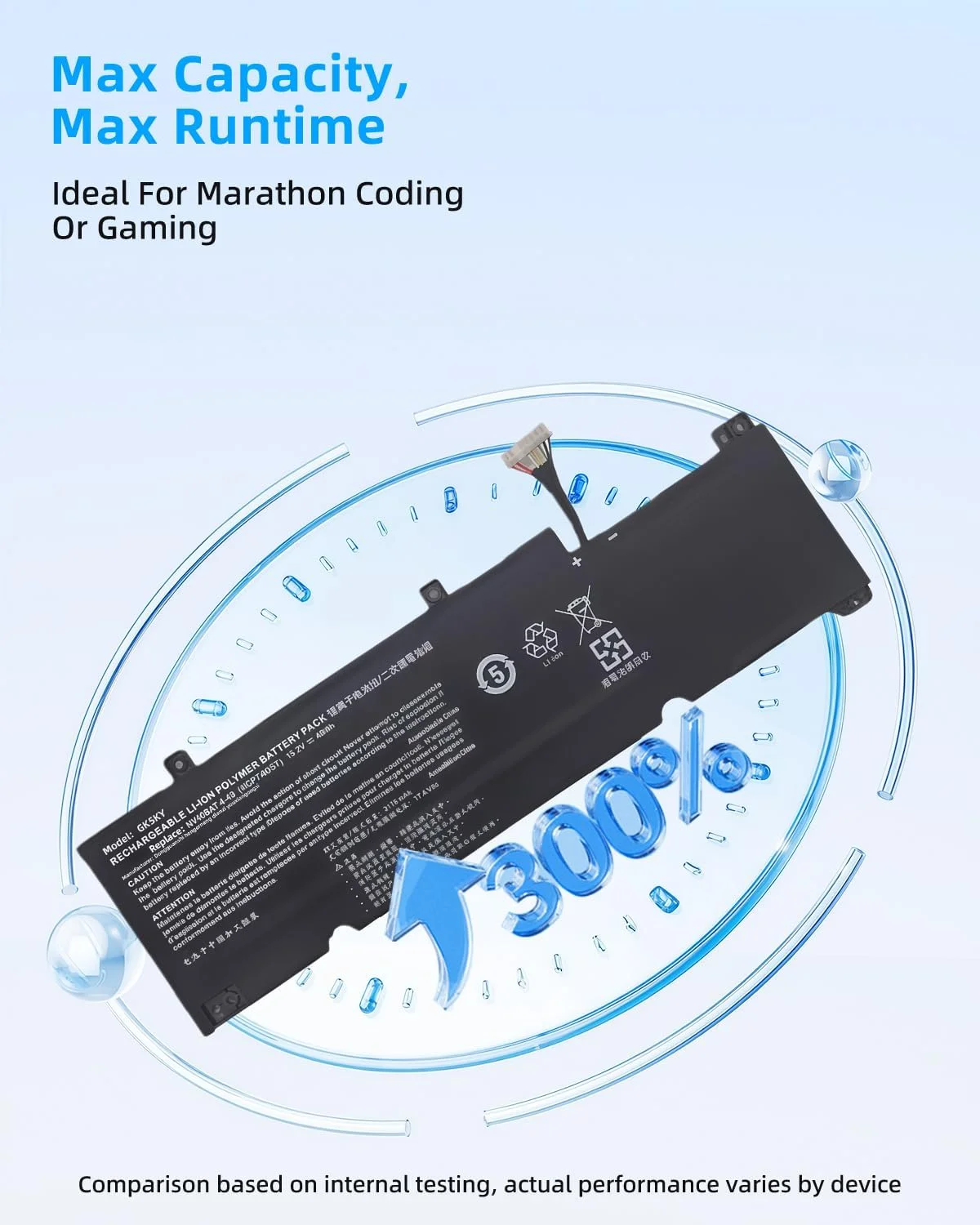 باتری لپ تاپ جایگزین NV40BAT-4-49 4ICP7/60/57 NV40BAT-4 برای Clevo Schenker XMG Core 14 Thunderobot IGER Series با عملکرد بالا