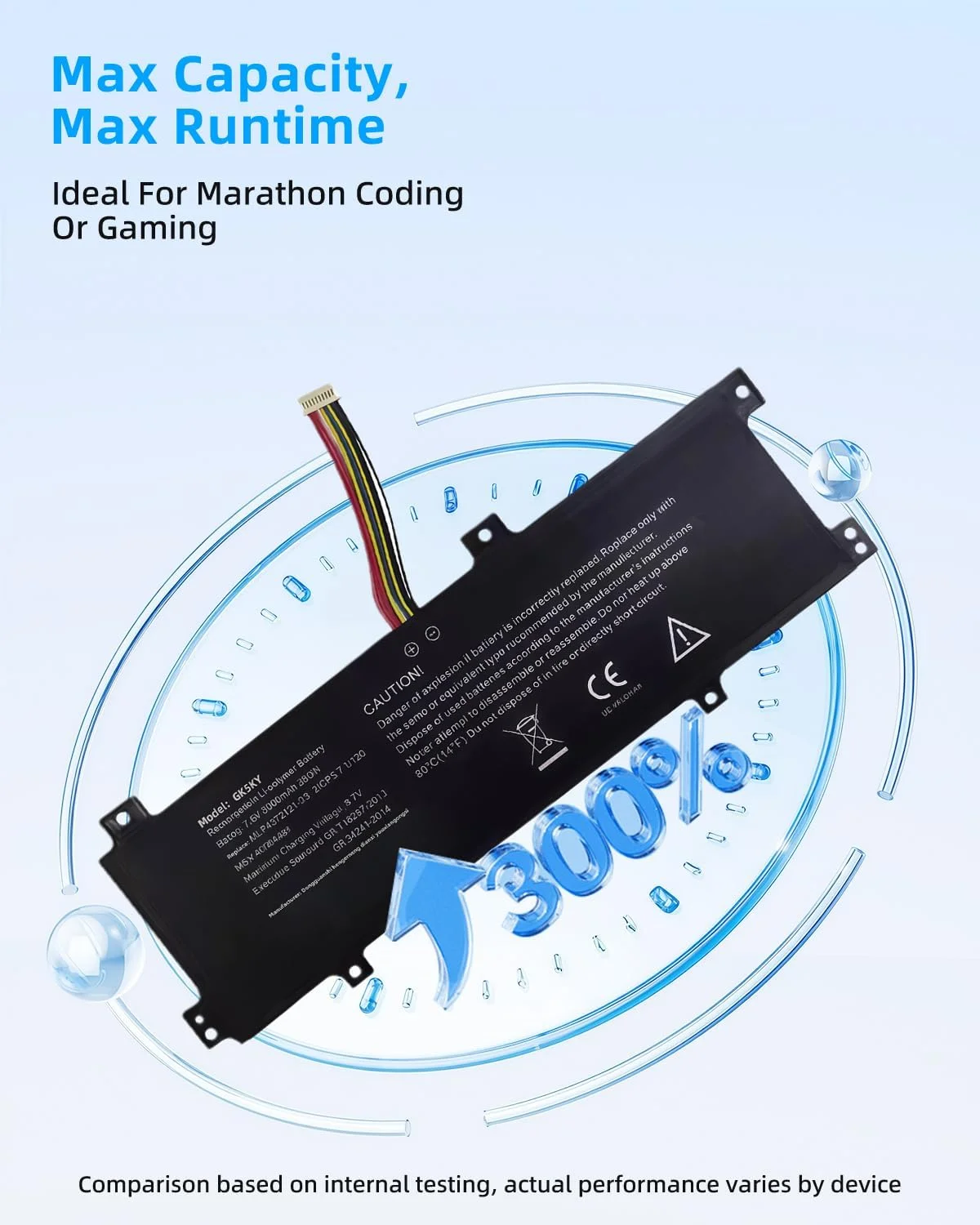 باتری لپ تاپ 38wh MLP4372121-2S 40064487 2ICP5/71/120 UTL-4372121-2S مناسب برای مدیون آکویا E2221T، آکویا E2227T، آکویا E2217T، آکویا E3213 و آکویا E3216 با عملکرد بالا