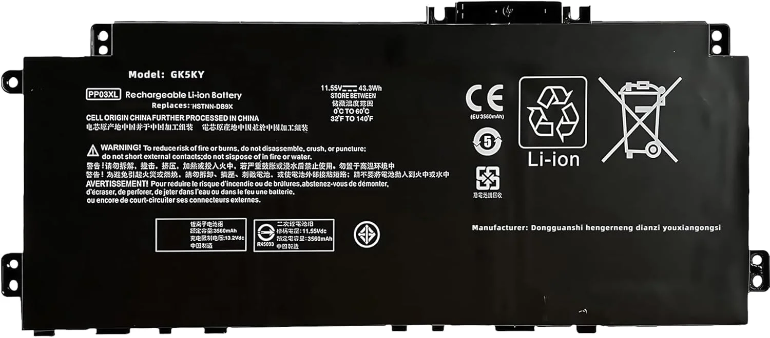 باتری لپ تاپ 43.3Wh PP03XL PV03XL برای HP Pavilion x360 13-BB 13-BB0000 14-DV 14-DV0000 14-DW 14-DW0000 14-DK 14-DK0000 15-EH 14M-DW Series HSTNN-LB8S HSTNN-DB9X M01148-421 با عملکرد بالا باتری لپ تاپ 43.3Wh PP03XL PV03XL برای HP Pavilion x360 13-BB 13-BB0000 14-DV 14-DV0000 14-DW 14-DW0000 14-DK 14-DK0000 15-EH 14M-DW Series HSTNN-LB8S HSTNN-DB9X M01148-421 با عملکرد بالا