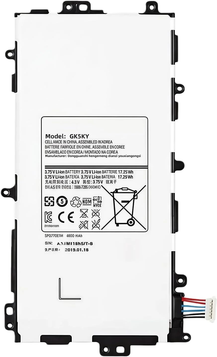 باتری تبلت جایگزین SP3770E1H GH43-03786A با ظرفیت 17.25Wh برای تبلت سامسونگ گلکسی نوت 8.0 اینچ N5100 N5110 N5120 GT-N5100 GT-N5110 GT-N5120 3G 4G LTE WiFi SGH-I467 I467ZWAATT با عملکرد بالا باتری تبلت جایگزین SP3770E1H GH43-03786A با ظرفیت 17.25Wh برای تبلت سامسونگ گلکسی نوت 8.0 اینچ N5100 N5110 N5120 GT-N5100 GT-N5110 GT-N5120 3G 4G LTE WiFi SGH-I467 I467ZWAATT با عملکرد بالا