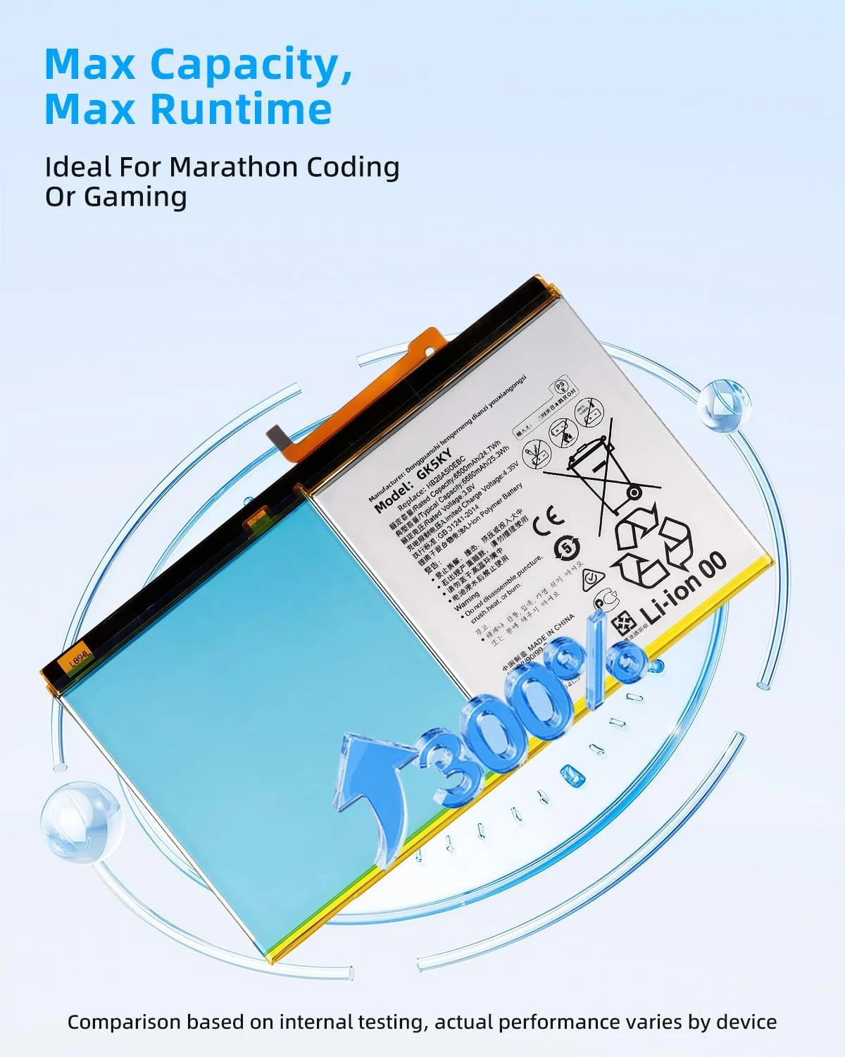 باتری 24.7wh مدل HB26A510EBC جایگزین برای هوآوی MediaPad M2 10 M2-A01W M2-A01L به همراه ابزار، عملکرد بالا باتری 24.7wh مدل HB26A510EBC جایگزین برای هوآوی MediaPad M2 10 M2-A01W M2-A01L به همراه ابزار، عملکرد بالا