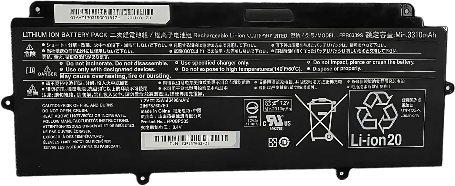 باتری لپ تاپ جایگزین 50Wh FPCBP536 FPB0340S FPCBP535 FPB0339S برای فوجیتسو لایف بوک سری های E548 E558 U937 U938 U939 U939X U9310 U9310X U9311X با عملکرد بالا باتری لپ تاپ جایگزین 50Wh FPCBP536 FPB0340S FPCBP535 FPB0339S برای فوجیتسو لایف بوک سری های E548 E558 U937 U938 U939 U939X U9310 U9310X U9311X با عملکرد بالا