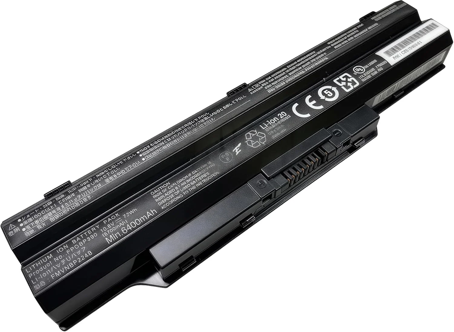 باتری لپ تاپ 72Wh FPCBP390 جایگزین برای Fujitsu LifeBook SH782 FPCBP391 FPCBP392 FMVNBP224B سری 6700mAh 10.8V با عملکرد بالا باتری لپ تاپ 72Wh FPCBP390 جایگزین برای Fujitsu LifeBook SH782 FPCBP391 FPCBP392 FMVNBP224B سری 6700mAh 10.8V با عملکرد بالا