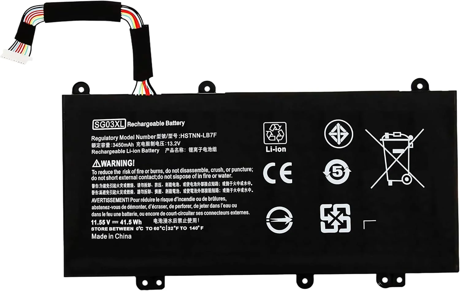 باتری لپ تاپ 41.5Wh SG03XL سازگار با سری HP Envy M7 17T-U000 مدل های M7-U109DX M7-U009DX 17-U011NR W2K87UA 17-U110NR W2K90UA 17-U163CL W2K93UA 17-U177CL W2K91UA 17-U175NR باتری لپ تاپ 41.5Wh SG03XL سازگار با سری HP Envy M7 17T-U000 مدل های M7-U109DX M7-U009DX 17-U011NR W2K87UA 17-U110NR W2K90UA 17-U163CL W2K93UA 17-U177CL W2K91UA 17-U175NR