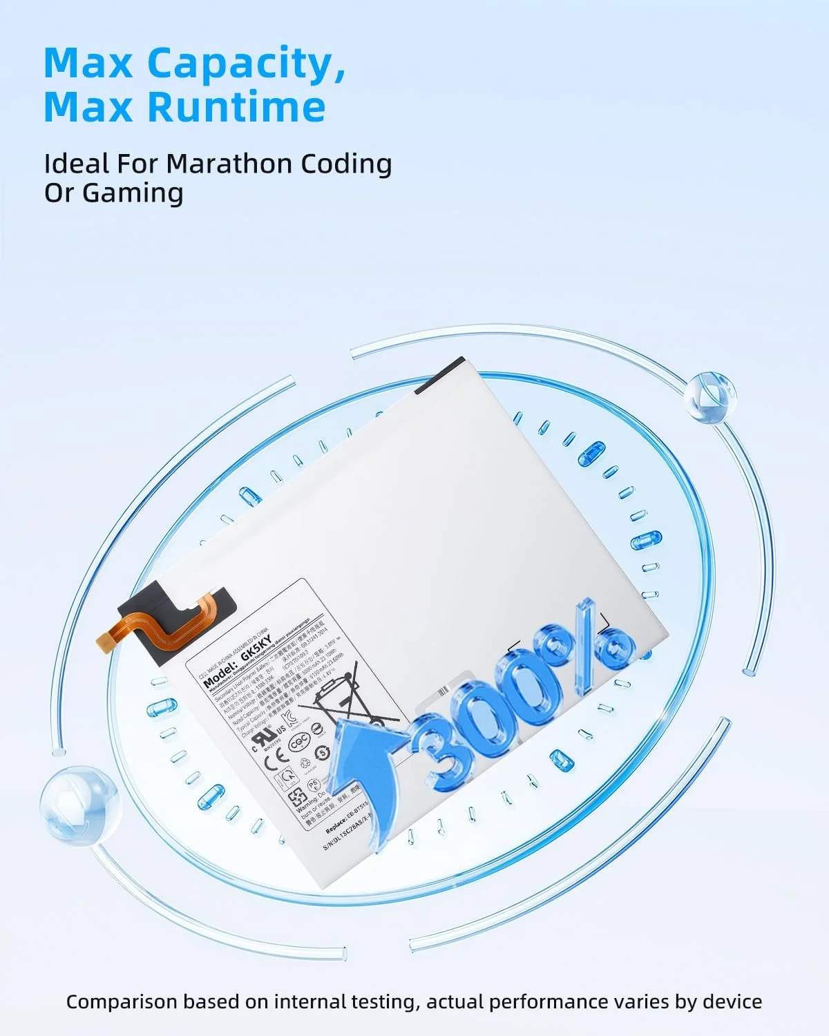باتری جایگزین EB-BT515ABU برای گلکسی تب A 2019 10.1 اینچی SM-T510 SM-T515 GH43-04936A با عملکرد بالا باتری جایگزین EB-BT515ABU برای گلکسی تب A 2019 10.1 اینچی SM-T510 SM-T515 GH43-04936A با عملکرد بالا