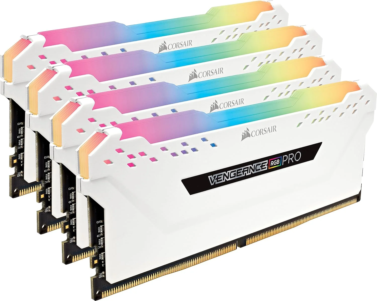 حافظه رم دسکتاپ 32 گیگابایتی (4x8GB) DDR4 3600MHz C18 LED کرسیر Vengeance RGB Pro - سفید، شماره مدل: CMW32GX4M4C3600C18W