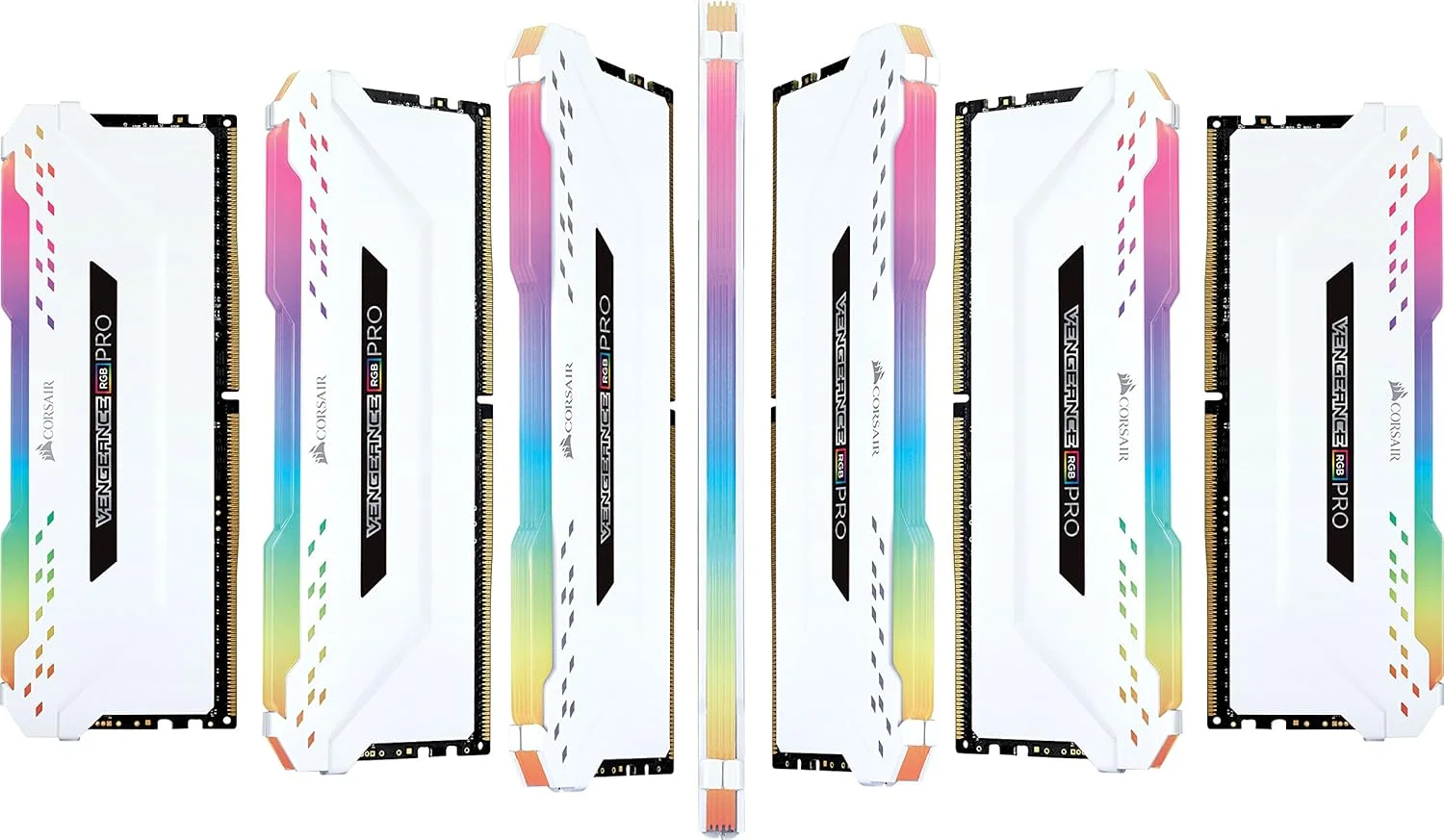 حافظه رم دسکتاپ 32 گیگابایتی (4x8GB) DDR4 3600MHz C18 LED کرسیر Vengeance RGB Pro - سفید، شماره مدل: CMW32GX4M4C3600C18W