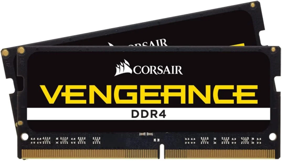 رم لپ تاپ کرسیر Vengeance SODIMM DDR4 با ظرفیت 32 گیگابایت (2x16GB) فرکانس 3200 مگاهرتز CL22-22-22-53 ولتاژ 1.2 ولت مناسب برای لپ تاپ های اینتل و AMD - مشکی (CMSX32GX4M2A3200C22)