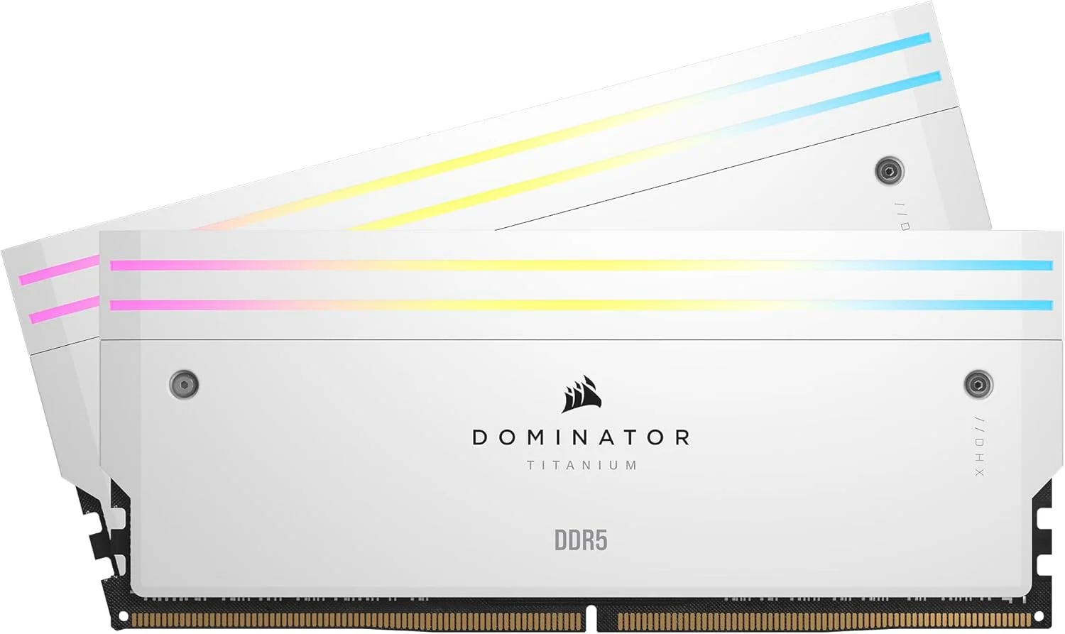 رم کامپیوتر CORSAIR Dominator Titanium RGB DDR5 با ظرفیت 48 گیگابایت (2x24GB) DDR5 7200MHz CL36 Intel XMP iCUE سازگار - سفید (CMP48GX5M2X7200C36W)