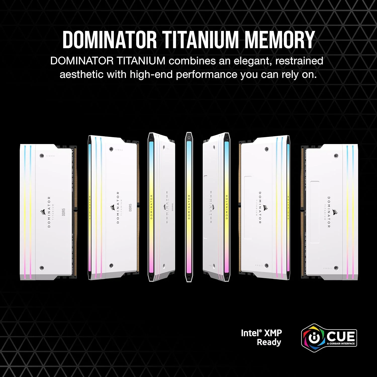 رم کامپیوتر CORSAIR Dominator Titanium RGB DDR5 با ظرفیت 48 گیگابایت (2x24GB) DDR5 7200MHz CL36 Intel XMP iCUE سازگار - سفید (CMP48GX5M2X7200C36W)