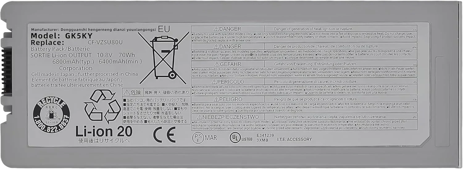 باطری لپ تاپ 70Wh CF-VZSU80U CF-VZSU82U CF-VZSU83U VZSU80U برای تبلت پاناسونیک Toughbook CF-C2 CF-C2AECCHCE سری CFC2 با عملکرد بالا باطری لپ تاپ 70Wh CF-VZSU80U CF-VZSU82U CF-VZSU83U VZSU80U برای تبلت پاناسونیک Toughbook CF-C2 CF-C2AECCHCE سری CFC2 با عملکرد بالا
