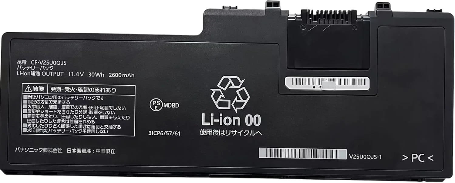 باتری لپ تاپ 30Wh CF-VZSU0QW جایگزین برای Panasonic ToughBook CF-20 Toughpad FZ-A2 CF-VZSU0QJS CF-VZSU0QK CF-VZSU0QR 11.4V 2600mAh با عملکرد بالا باتری لپ تاپ 30Wh CF-VZSU0QW جایگزین برای Panasonic ToughBook CF-20 Toughpad FZ-A2 CF-VZSU0QJS CF-VZSU0QK CF-VZSU0QR 11.4V 2600mAh با عملکرد بالا