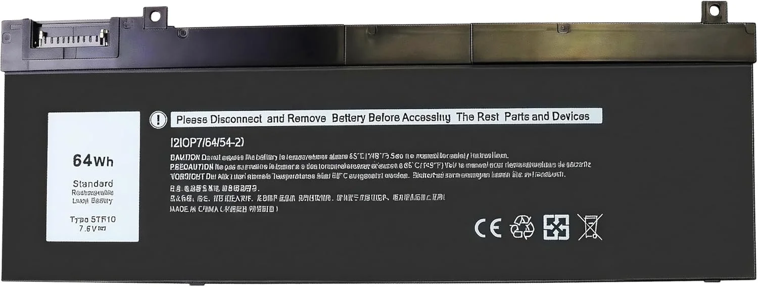 باتری لپتاپ 64Wh 5TF10 جایگزین برای دل Precision 7730 7740 7530 7540 P34E P74F P34E001 P34E002 P74F001 P74F002 RY3F9 0RY3F9 7M0T6 GHXKY 05TF10 7.6V با عملکرد بالا باتری لپتاپ 64Wh 5TF10 جایگزین برای دل Precision 7730 7740 7530 7540 P34E P74F P34E001 P34E002 P74F001 P74F002 RY3F9 0RY3F9 7M0T6 GHXKY 05TF10 7.6V با عملکرد بالا