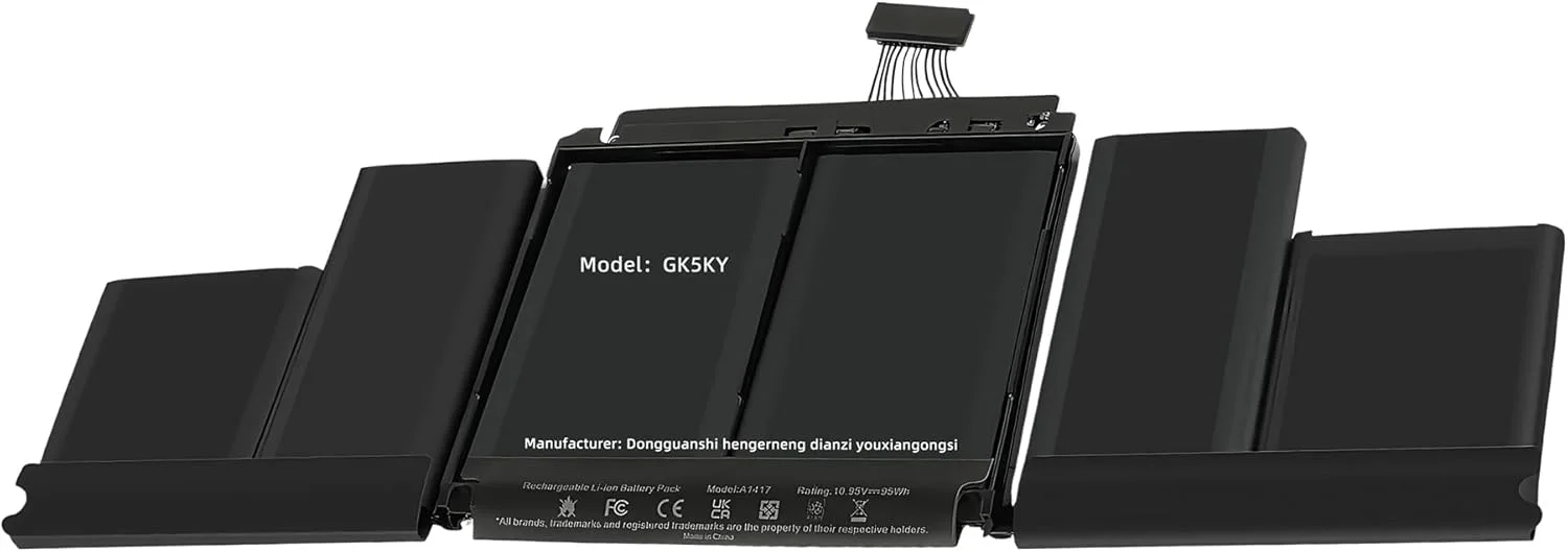 باتری لپ تاپ 95WH A1417 جایگزین برای مک بوک پرو 15 اینچی رتینا A1398 [اواسط 2012 اوایل 2013]، مناسب برای MD831LL/A MC975LL/A MC976LL/A ME665LL/A ME664LL/A با عملکرد بالا