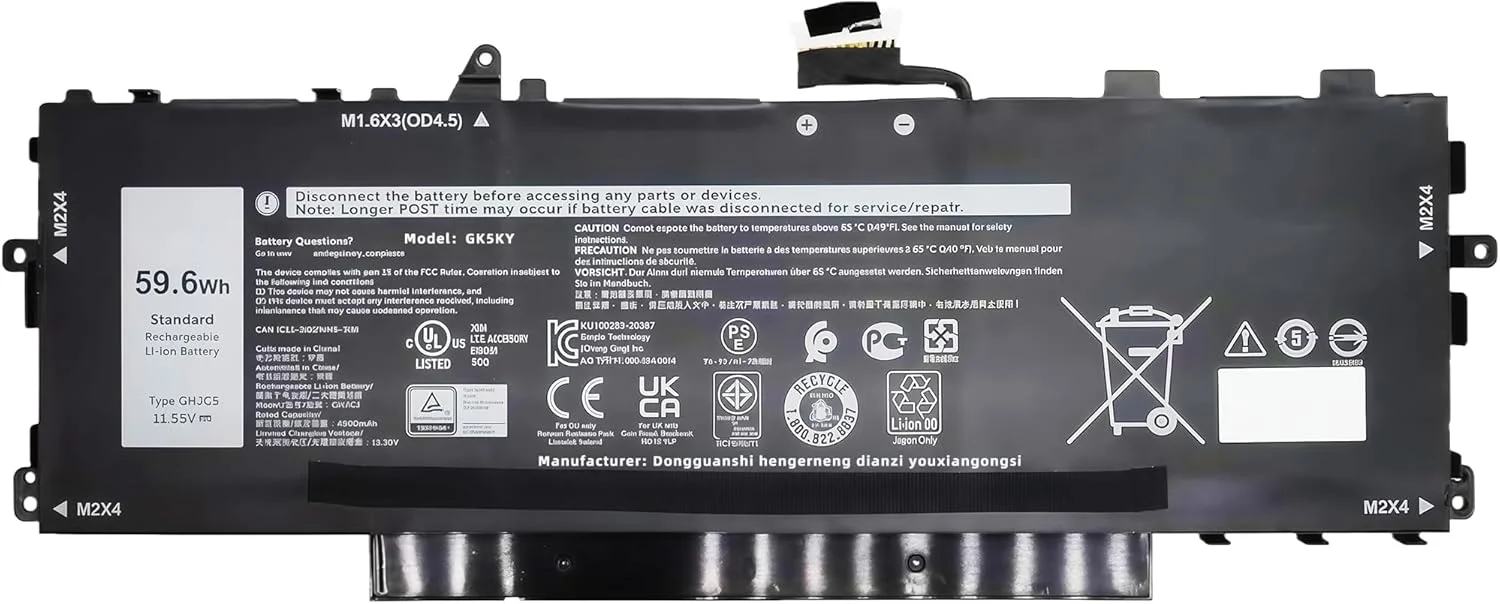 باتری لپ تاپ GHJC5 با ظرفیت 59.6Wh جایگزین برای دل لتیتود 9420 9430 و لتیتود 9420 2-در-1 و لتیتود 9430 2-در-1 سری 3VV58 0JJ4XT 0VTH85 06VJ1F 09YD1V با عملکرد بالا باتری لپ تاپ GHJC5 با ظرفیت 59.6Wh جایگزین برای دل لتیتود 9420 9430 و لتیتود 9420 2-در-1 و لتیتود 9430 2-در-1 سری 3VV58 0JJ4XT 0VTH85 06VJ1F 09YD1V با عملکرد بالا