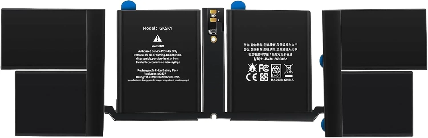 باتری جایگزین 99.8Wh A2485 مدل A2527 برای مک بوک پرو 16 اینچی A2485 (اواخر 2021) EMC 3651، باتری لپ تاپ A2527 <99.6Wh 8700mAh 11.45V با عملکرد بالا باتری جایگزین 99.8Wh A2485 مدل A2527 برای مک بوک پرو 16 اینچی A2485 (اواخر 2021) EMC 3651، باتری لپ تاپ A2527 <99.6Wh 8700mAh 11.45V با عملکرد بالا