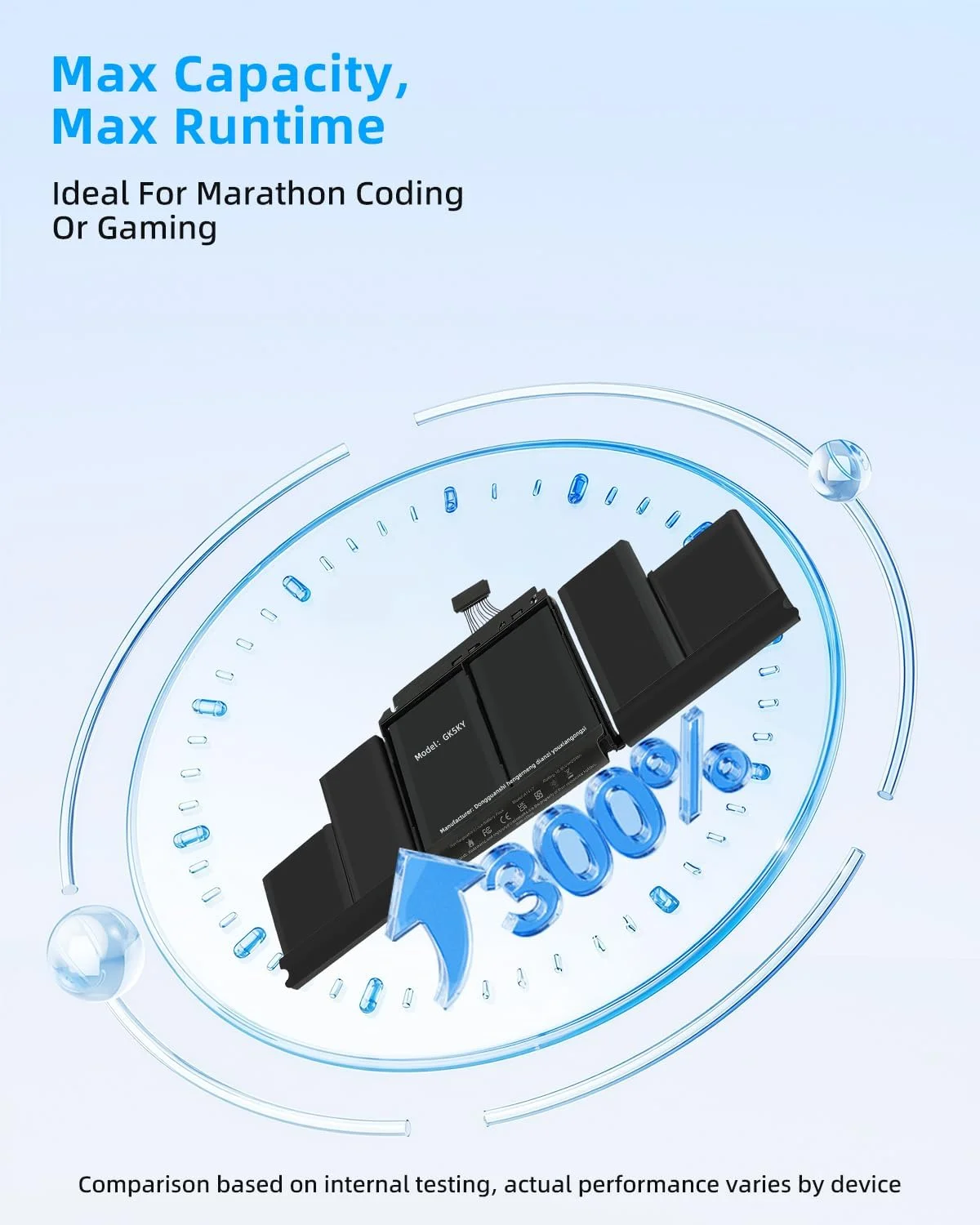 باتری لپ تاپ 95WH A1417 جایگزین برای مک بوک پرو 15 اینچی رتینا A1398 [اواسط 2012 اوایل 2013]، مناسب برای MD831LL/A MC975LL/A MC976LL/A ME665LL/A ME664LL/A با عملکرد بالا