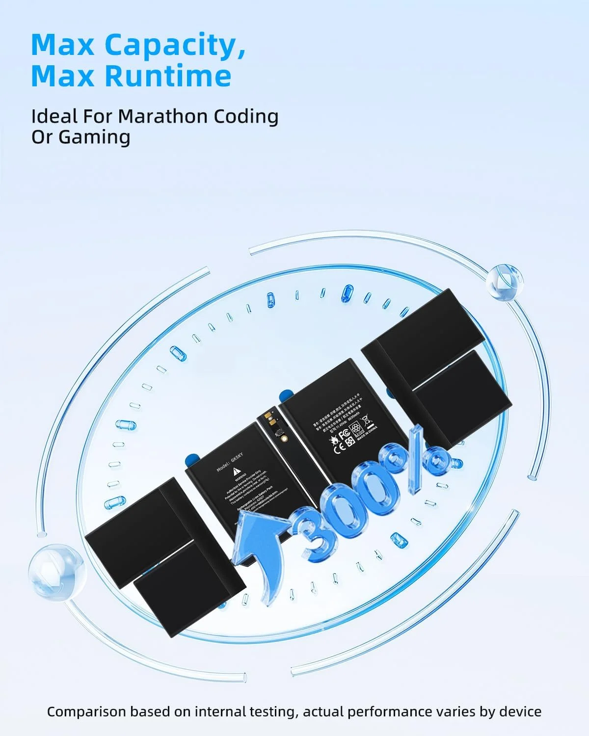 باتری جایگزین 99.8Wh A2485 مدل A2527 برای مک بوک پرو 16 اینچی A2485 (اواخر 2021) EMC 3651، باتری لپ تاپ A2527 <99.6Wh 8700mAh 11.45V با عملکرد بالا