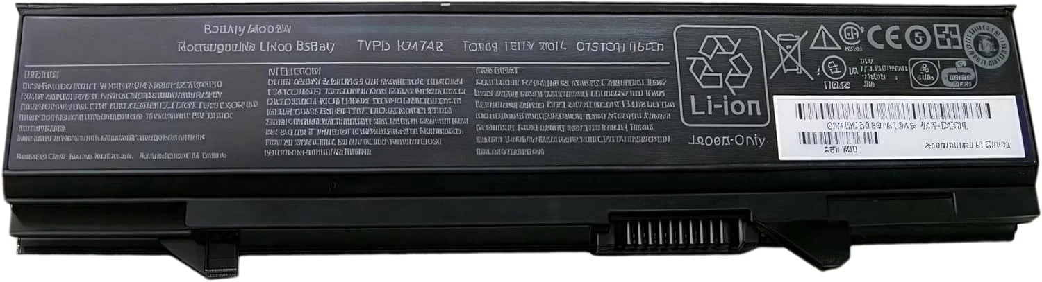 باتری جایگزین 58 وات ساعتی برای لپ‌تاپ‌های دل Latitude مدل‌های E5400 E5410 E5500 E5510 جایگزین برای قطعات RM661 KM970 RM649 MT322 PW640 KM668 KM752 KM970 WU841 T749D KM760 KM742 با ظرفیت 5200mAh و عملکرد بالا