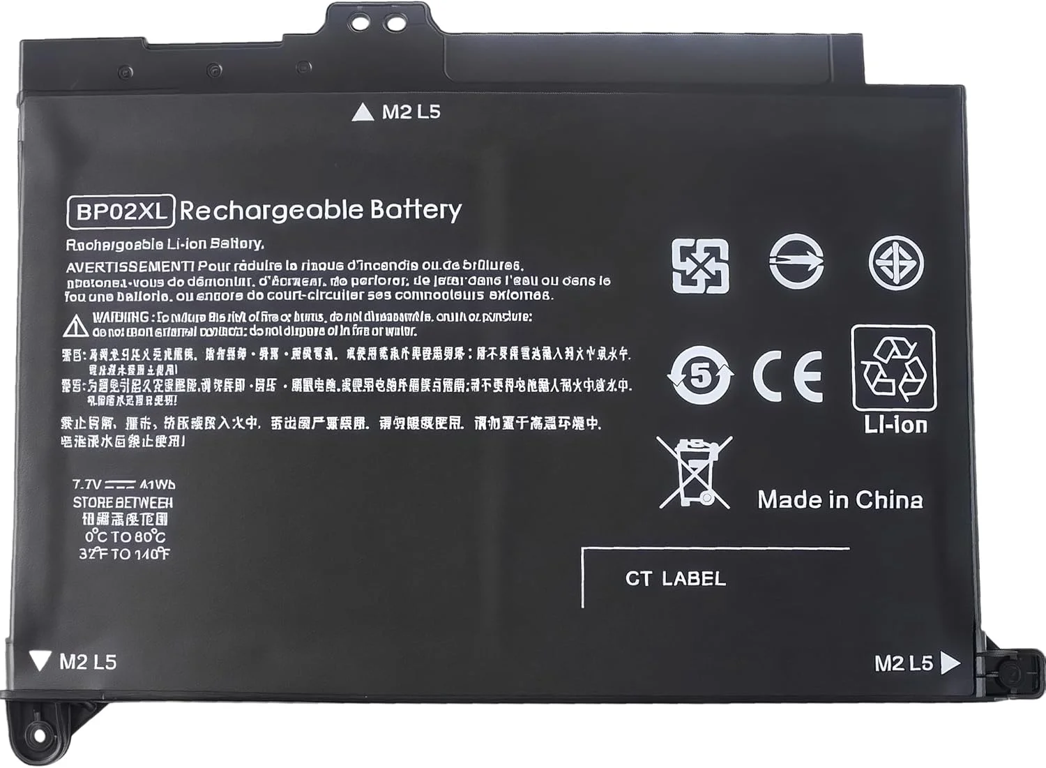 باتری قابل شارژ 41Wh BPO2XL BP02XL 849909-850 برای لپ‌تاپ‌های سری HP Notebook PC 15-au 15-AW مدل‌های 15-AU063NR 15-AU057CL 15-AU023CL 15-AU123CL 15-AW053NR با عملکرد بالا