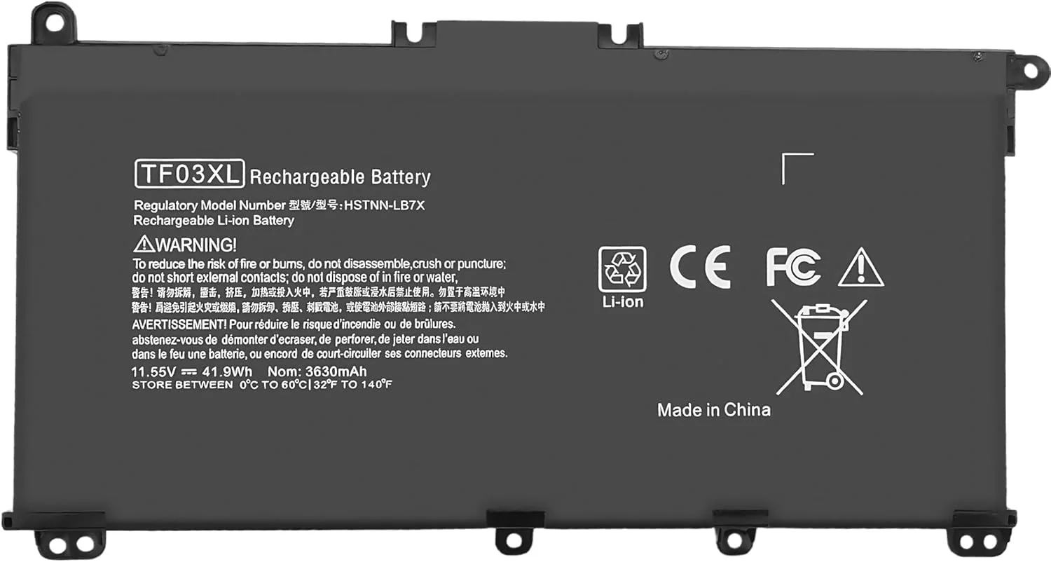 باتری 41.9Wh TF03XL مدل 920070-855 920046-421 برای لپ تاپ های HP Pavilion 15-CC 15-CD 17-ar050wm 17-ar0xx 15-cc023cl 15-cc123cl 15-cc563st 15-cc050wm 15-cd040wm با عملکرد بالا