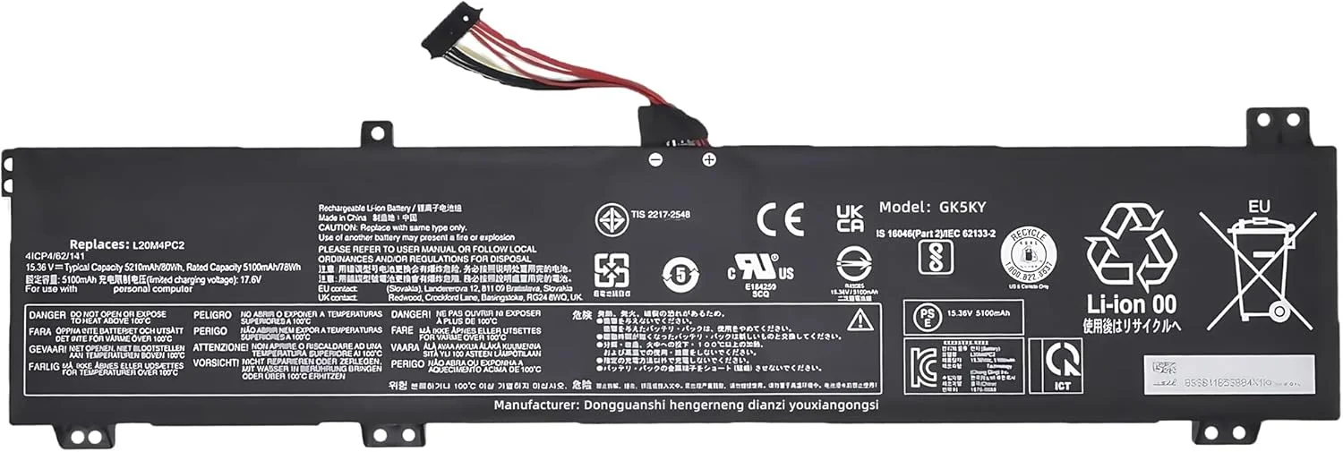 باتری لپ تاپ 80Wh L20C4PC2 5B11B53889 SB11B53887 جایگزین برای لنوو Legion 5-17ACH6 5-17ACH6H 5-17ITH6 5-17ITH6H سری نوت بوک L20M4PC2 5B11B53885 SB11B53884 15.36V با عملکرد بالا باتری لپ تاپ 80Wh L20C4PC2 5B11B53889 SB11B53887 جایگزین برای لنوو Legion 5-17ACH6 5-17ACH6H 5-17ITH6 5-17ITH6H سری نوت بوک L20M4PC2 5B11B53885 SB11B53884 15.36V با عملکرد بالا