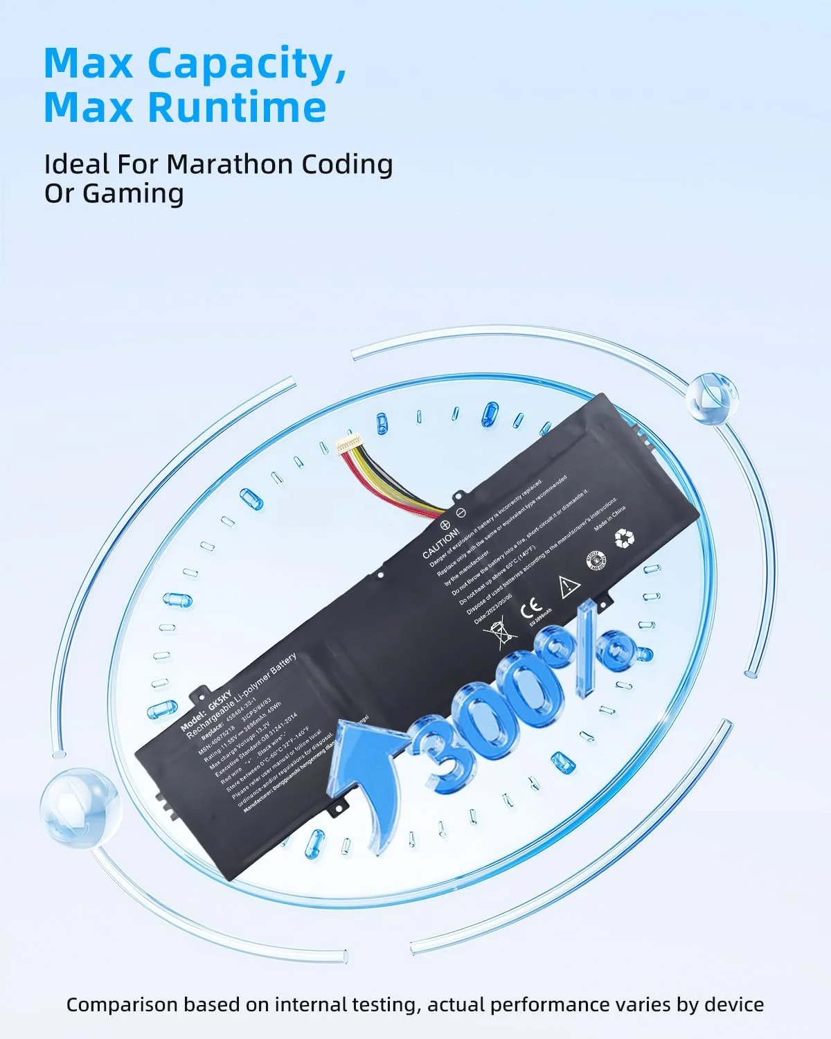 باتری لپ تاپ 45 وات ساعت 456484-3S 456484-3s-1 40075218 مناسب برای مدیون آکویا E14303 E15309 E14304 E7220 E6313 E6234 MD63780 E15407 E15303 E16401 E16402 Gear Iris با عملکرد بالا