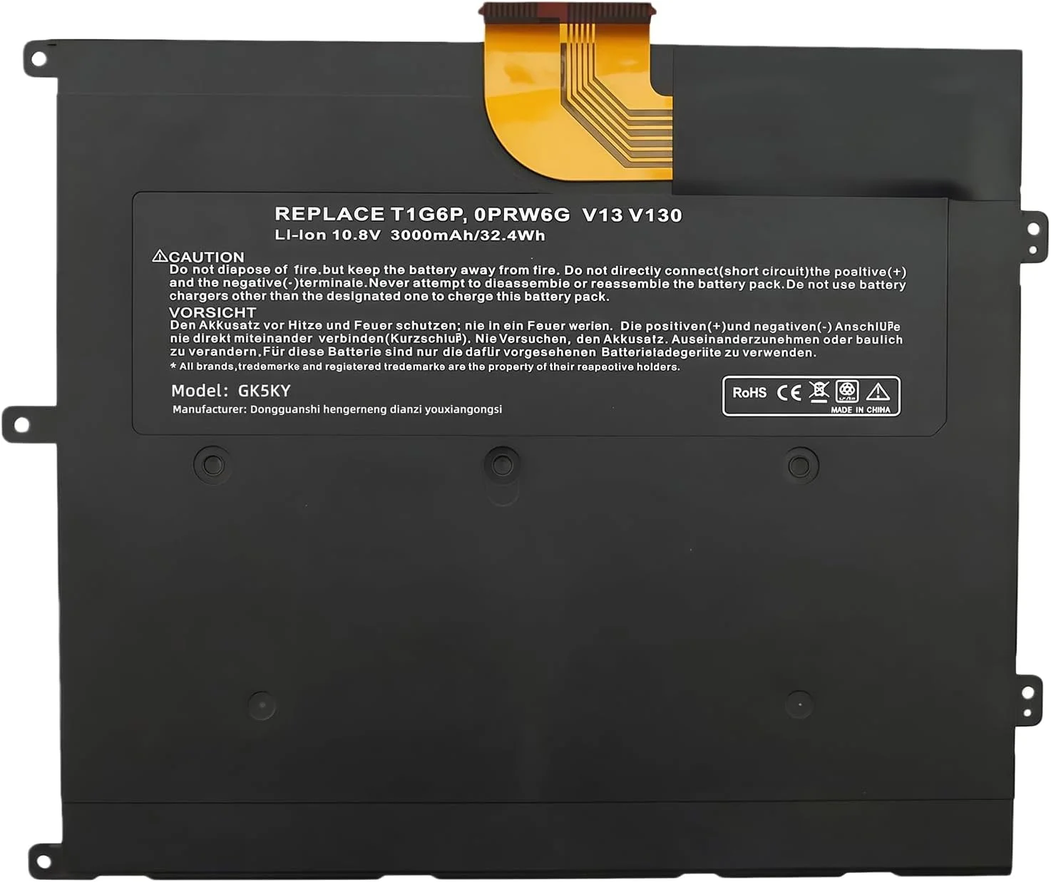 باتری لپ تاپ 33.3wh 0449TX 0NTG4J 0PRW6G PRW6G T1G6P برای دل Vostro V13 V130 V1300 با عملکرد بالا باتری لپ تاپ 33.3wh 0449TX 0NTG4J 0PRW6G PRW6G T1G6P برای دل Vostro V13 V130 V1300 با عملکرد بالا