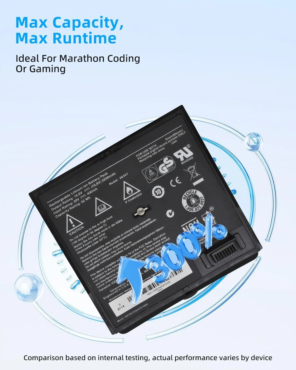 باتری مشکی 32Wh 300769-003 برای سیستم صوتی قابل حمل Bose Sounddock و SoundLink Air Series 300769-001 300769-002 300769-004 300770-001 4ICR19/66 با عملکرد بالا