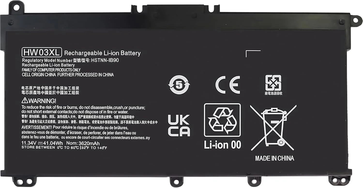 باطری لپ تاپ HW03XL با ظرفیت 41.04Wh برای HP Pavilion 15-EG 15-EH 17-CN 17-CP 15-eg0xxx 15-eg0073cl 15-eg0053cl 15-eg1053cl 15t-eg000 15-eh1xxx با عملکرد بالا باطری لپ تاپ HW03XL با ظرفیت 41.04Wh برای HP Pavilion 15-EG 15-EH 17-CN 17-CP 15-eg0xxx 15-eg0073cl 15-eg0053cl 15-eg1053cl 15t-eg000 15-eh1xxx با عملکرد بالا