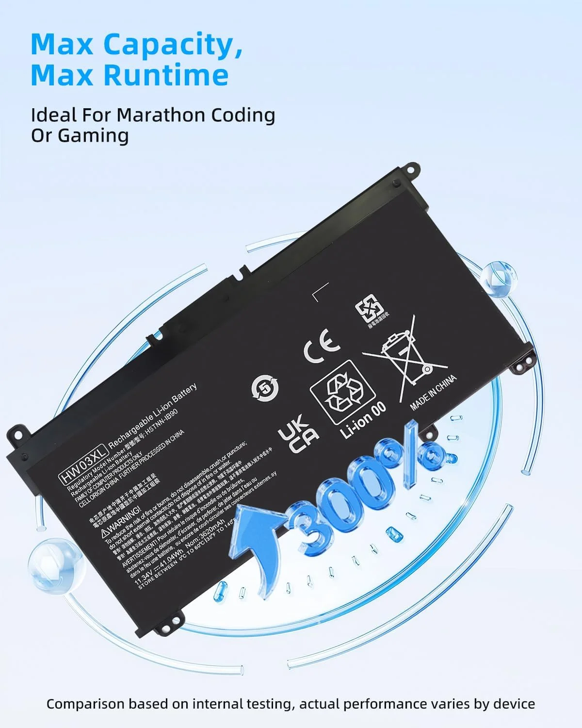 باطری لپ تاپ HW03XL با ظرفیت 41.04Wh برای HP Pavilion 15-EG 15-EH 17-CN 17-CP 15-eg0xxx 15-eg0073cl 15-eg0053cl 15-eg1053cl 15t-eg000 15-eh1xxx با عملکرد بالا باطری لپ تاپ HW03XL با ظرفیت 41.04Wh برای HP Pavilion 15-EG 15-EH 17-CN 17-CP 15-eg0xxx 15-eg0073cl 15-eg0053cl 15-eg1053cl 15t-eg000 15-eh1xxx با عملکرد بالا