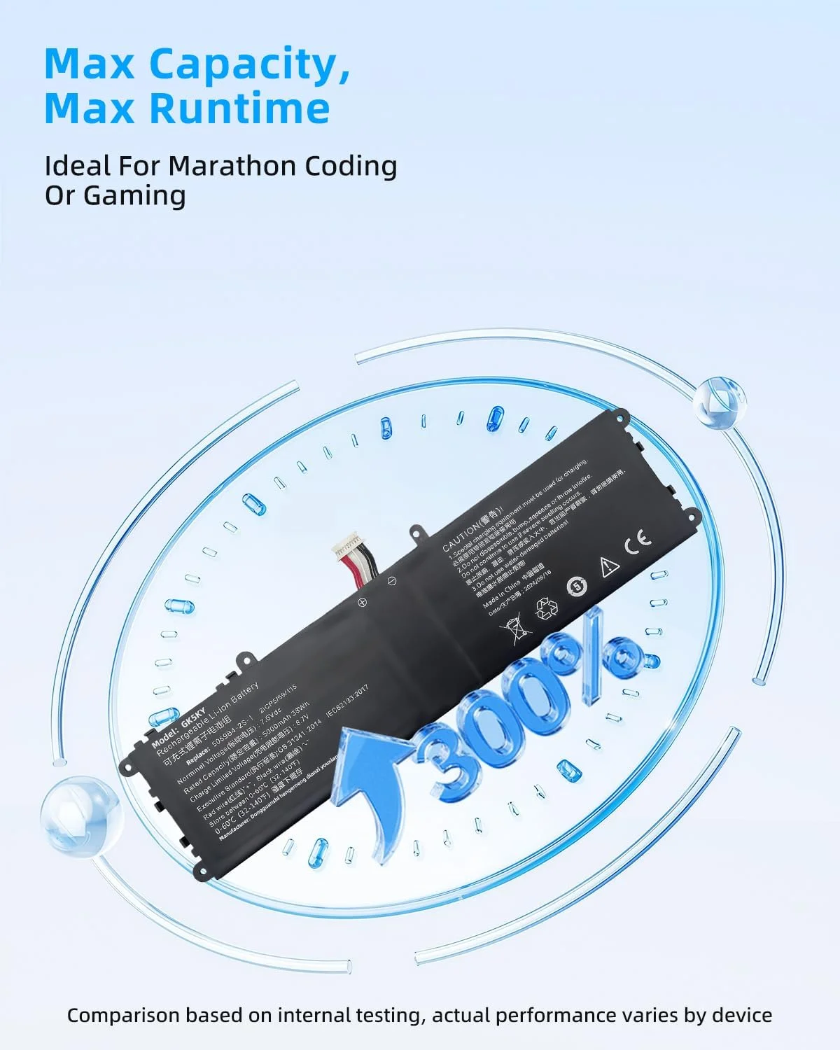 باتری جایگزین 38W5059B4-2S-1 برای Chuwi CWI528 13.3 اینچی برای GemiBook/CWI529 14 اینچی برای سری Gemibook Pro 5059B4-2S 505979-3S1P-1 با عملکرد بالا