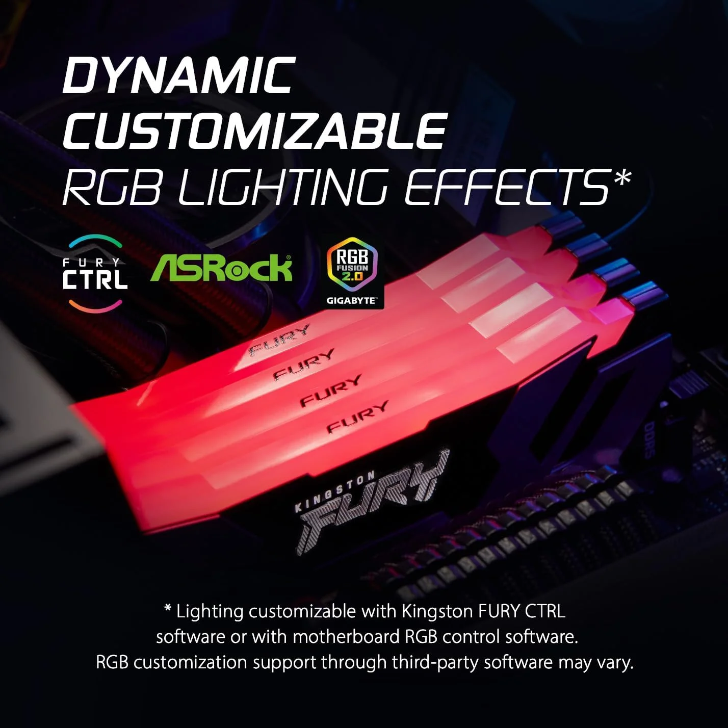 کینگستون FURY Renegade RGB 32GB (2x16GB) 6400MT/s DDR5 CL32 DIMM حافظه دسکتاپ (کیت 2 عددی) | Intel XMP 3.0 | پایداری اورکلاک