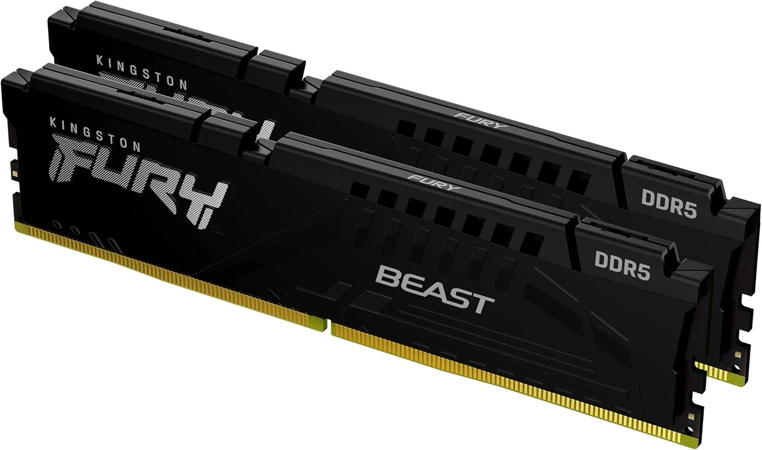کینگستون FURY Beast 32GB (2x16GB) 5200MT/s DDR5 CL40 کیت 2 عددی حافظه دسکتاپ KF552C40BBK2-32