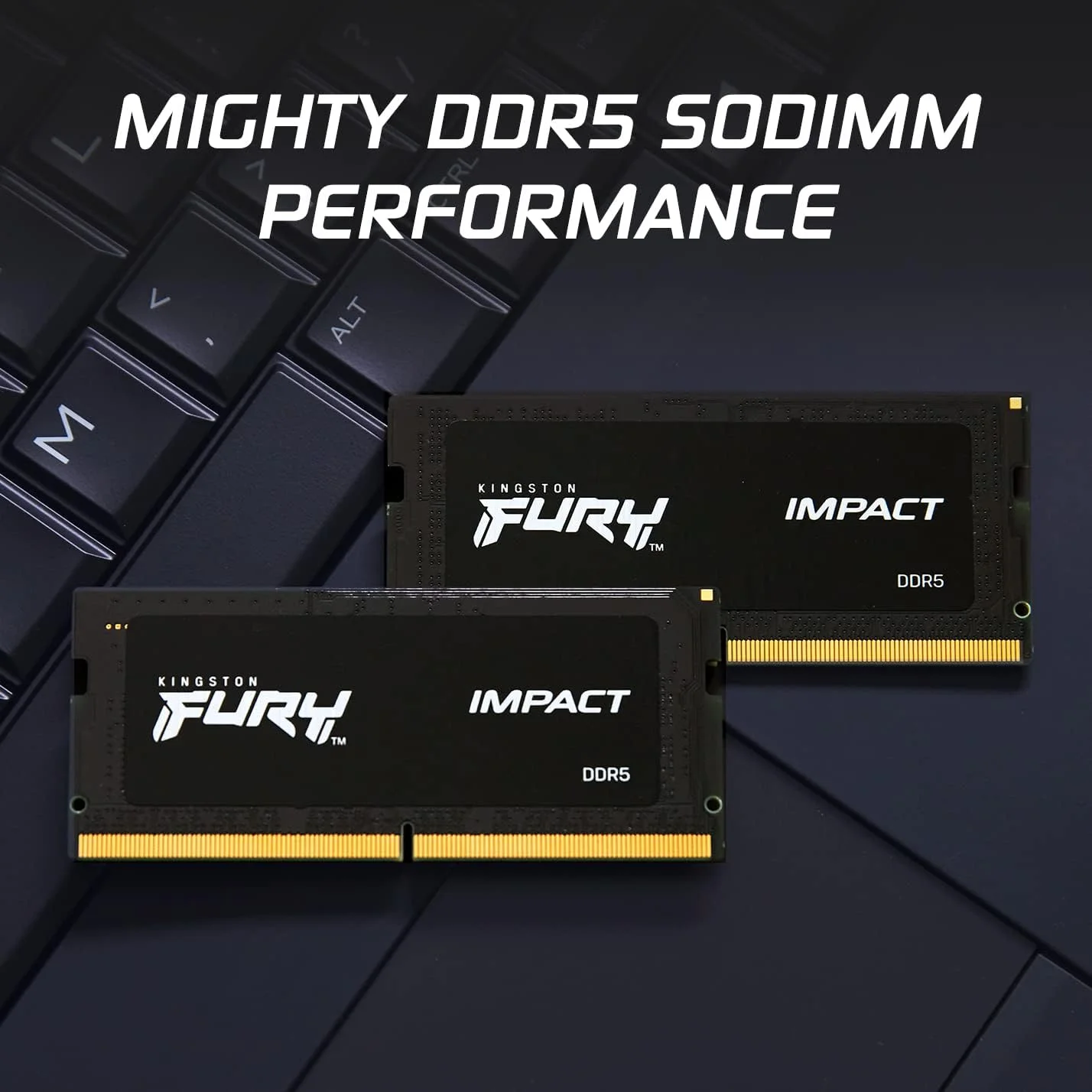 کینگستون FURY Impact 32GB (2x16GB) 6000MT/s CL38 DDR5 SODIMM | Intel XMP 3.0 | Plug N Play | حافظه لپ تاپ | کیت 2 عددی | KF560S38IBK2-32