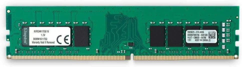 کینگستون ValueRAM حافظه رم 16 گیگابایت 2400 مگاهرتز DDR4 Non-ECC CL17 DIMM 2Rx8 مخصوص کامپیوتر