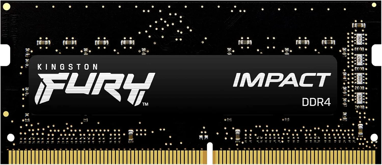 کینگستون FURY Impact رم لپ تاپ 16 گیگابایت 3200MT/s DDR4 CL20 تک ماژول | Intel XMP | AMD Ryzen | Plug n Play | مصرف برق پایین | KF432S20IB/16