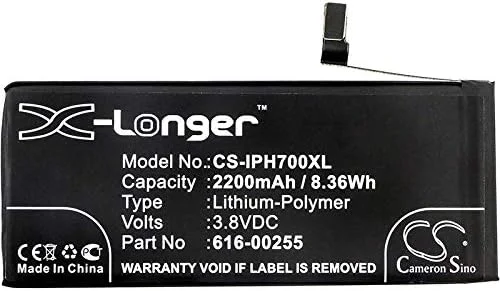 باتری جایگزین برای شماره قطعه اپل: 616-00255، A1660، A1778، A1779، A1780، آیفون 7، آیفون 7 4.7 اینچ