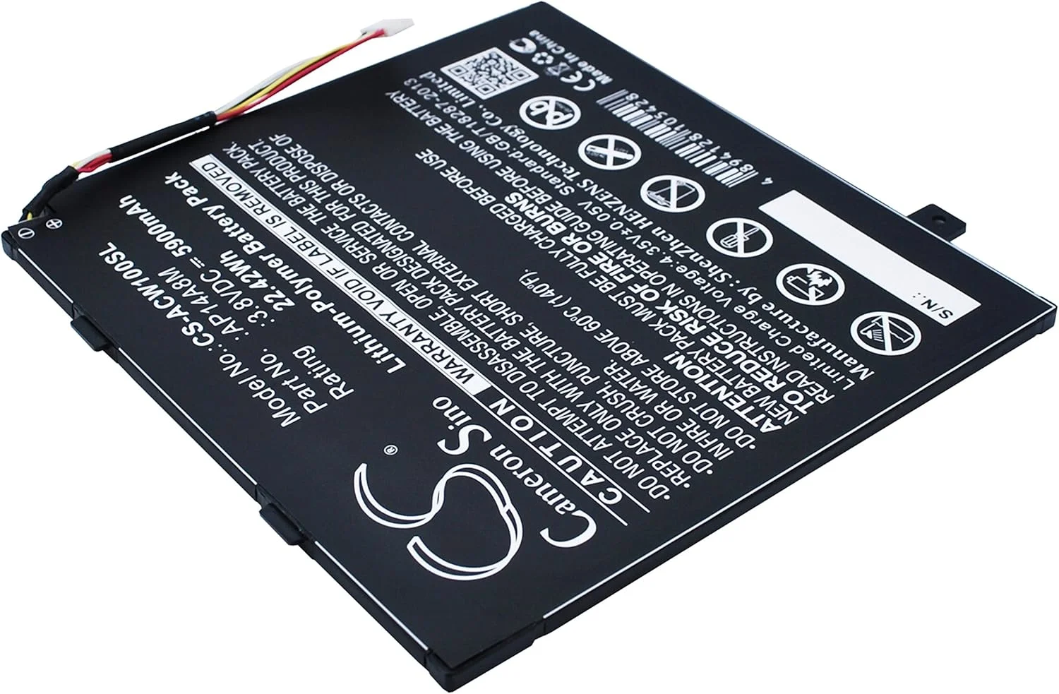 باتری جایگزین ELMEKO سازگار با Acer AP14A4M, AP14A8M, KT.0020G.004 Switch 10E(SW3-013-12AE), Switch 10E(SW3-013-12T), Switch 10E(SW3-013-150W) (5900mAh/3.8V)