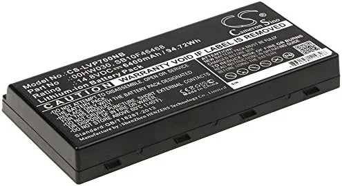 باتری جایگزین جدید Cameron Sino CS برای ThinkPad P70 و ThinkPad P70 Mobile Workstation (6400mAh) 00HW030, 01AV451, 4ICR18/65-2, 4X50K14092, 5B10W13950, OOHWO30, SB10F46468