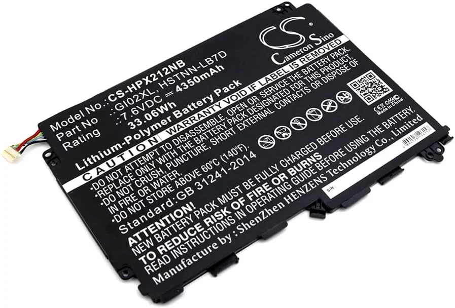 باتری جایگزین جدید Cameron Sino CS برای پاویلیون X2-12-B096MS، پاویلیون X2 12، پاویلیون X2 12-B000، پاویلیون x2 12-b000ng، (4350mAh) 832489-421، 833657-005، 841565-001، GI02XL، HSTNN-LB7D