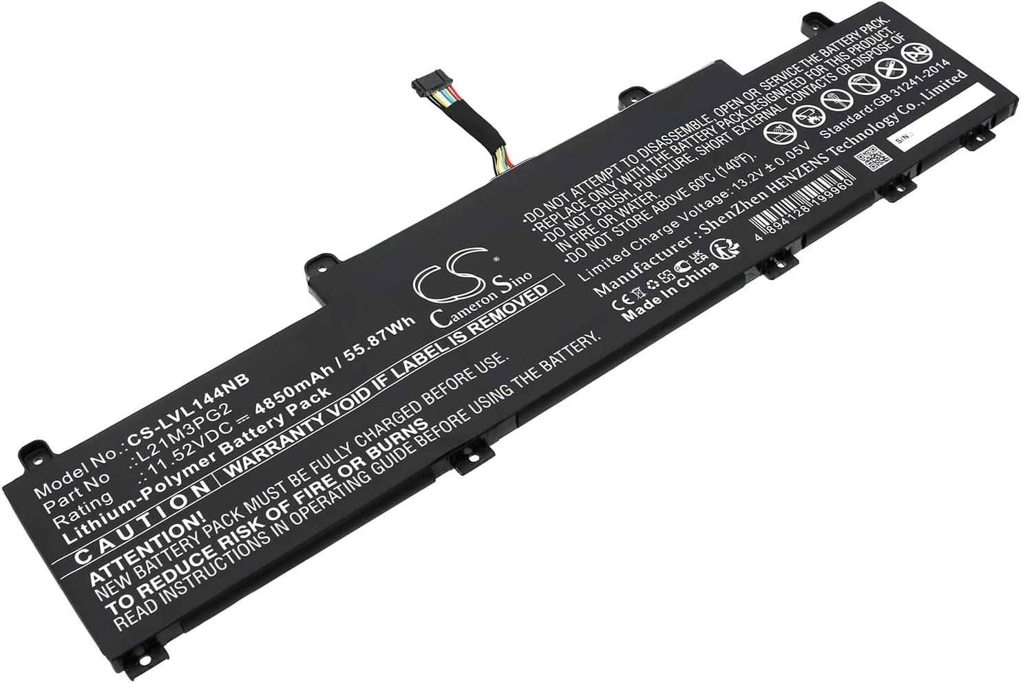 باتری جایگزین 4850mAh جدید Cameron Sino برای ThinkPad C14 Gen 1 Chromebook، ThinkPad C14 Gen 1 Chromebook، ThinkPad C14 Gen 1 Chromebook، ThinkPad C14 Gen 1 Chromebook، ThinkPad L14 Gen 3(AMD)