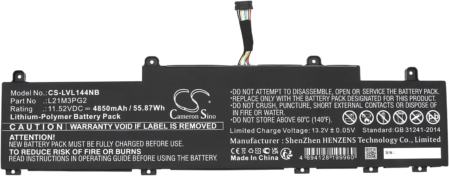 باتری جایگزین 4850mAh جدید Cameron Sino برای ThinkPad C14 Gen 1 Chromebook، ThinkPad C14 Gen 1 Chromebook، ThinkPad C14 Gen 1 Chromebook، ThinkPad C14 Gen 1 Chromebook، ThinkPad L14 Gen 3(AMD)