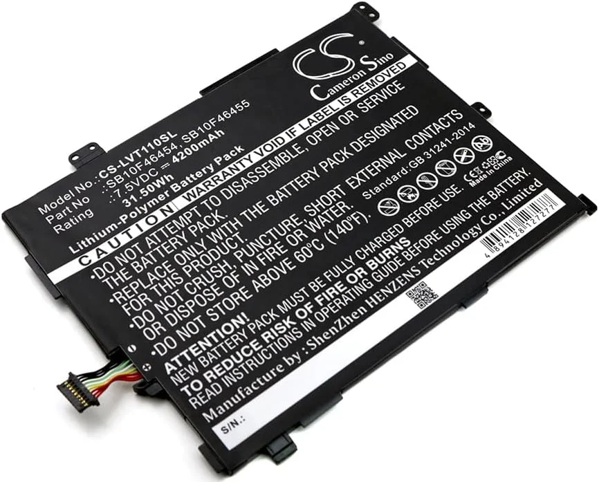 باتری جایگزین جدید Cameron Sino CS برای Thinkpad 10 20E3، Thinkpad 10 20E4، Thinkpad 10 2nd (4200mAh) 00HW016, 00HW017, 00HW018, 00HW019, 2ICP4/58/140, ASM SB10F46455, ASM SB10F46456