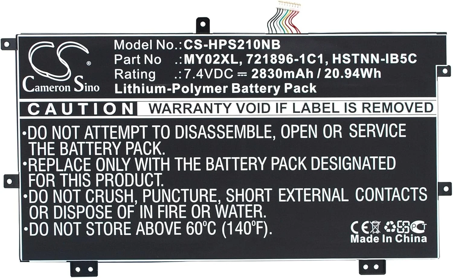 باتری جایگزین جدید Cameron Sino CS برای Pavilion 11 اینچ، Pavilion 11-h000، Pavilion 11-h000ea، TPN-Q127 (2830mAh) 21CP3/97/91, MY02XL, TPN-Q127